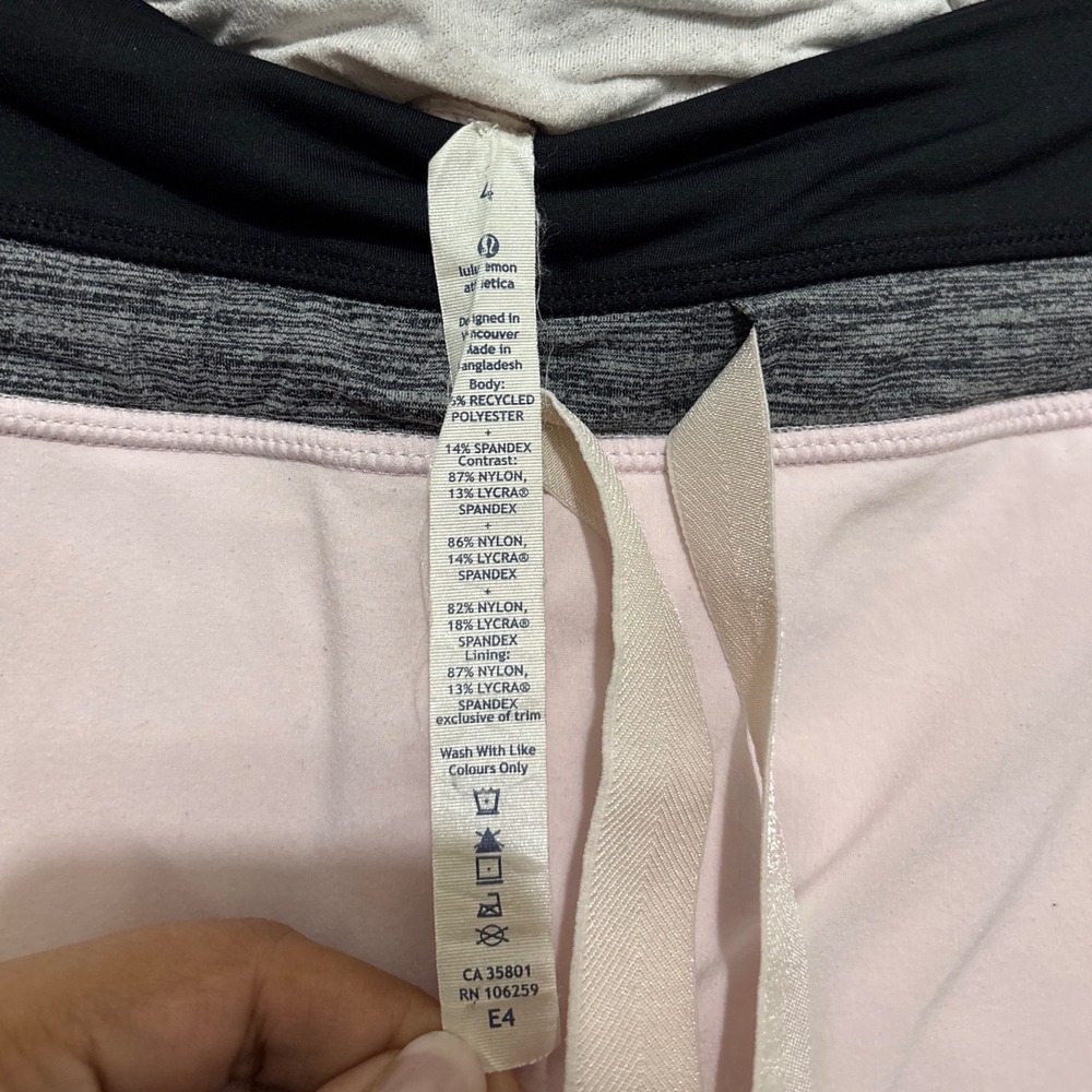 Lululemon Pink Athletic Skort Size 4 Tennis Running Skirt with Liner CA35801 - Picture 6 of 11